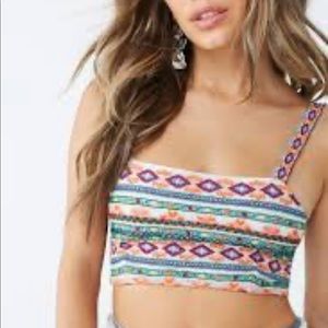Embroidered crop top